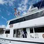 Fragata Galapagos Yacht - Jumping off Yacht