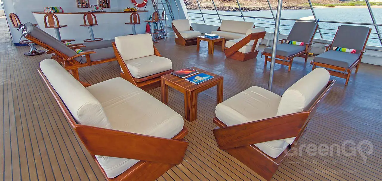 San Jose Galapagos Yacht - Exterior Lounge Area