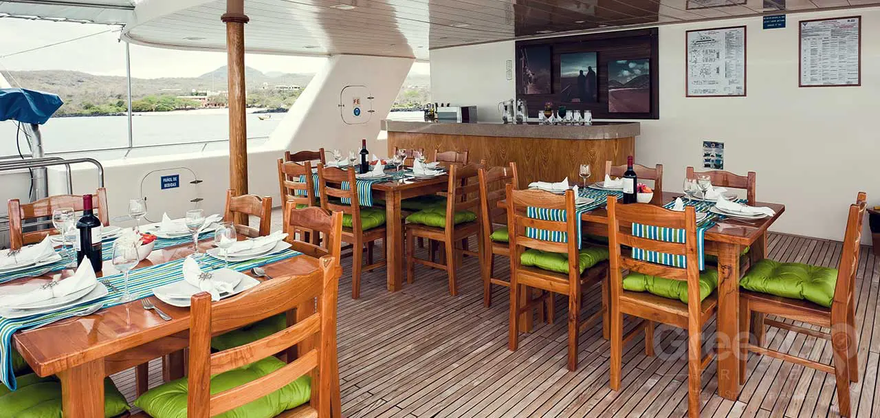 Seaman Journey Galapagos Catamaran Exterior Dining