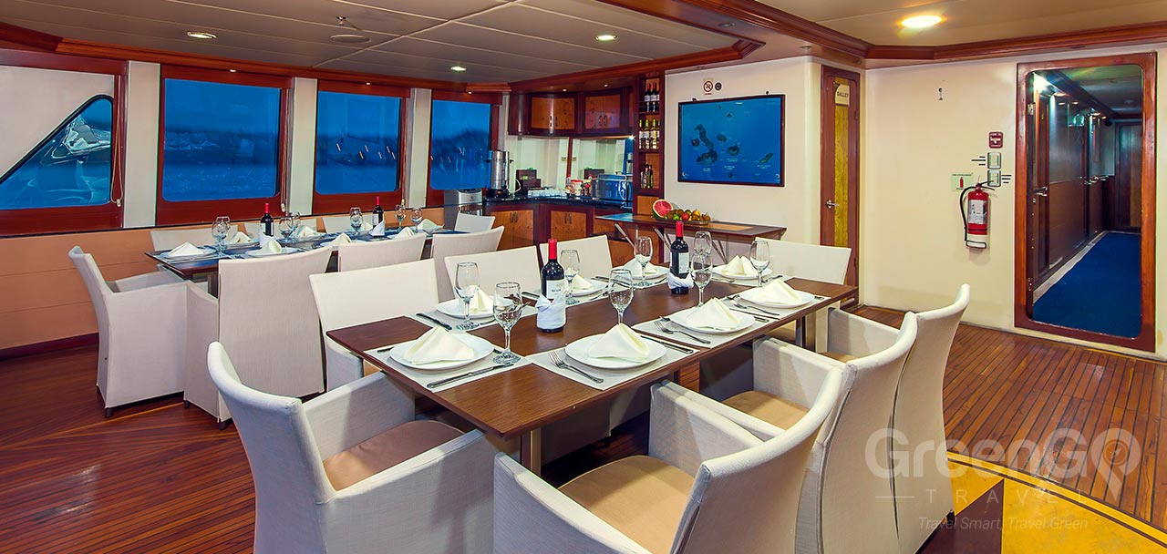 Treasure of Galapagos Catamaran - Dining Area 2