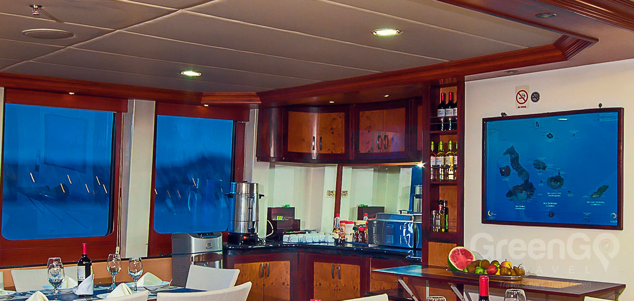 Treasure of Galapagos Catamaran - Water, Coffee & Tea Station