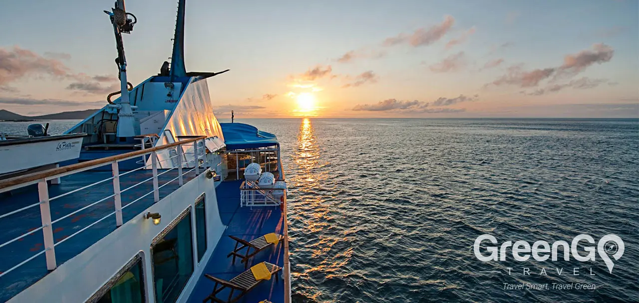 La Pinta Galapagos Ship - Sunset