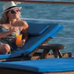 Legend Galapagos Ship - Lounging on the pool