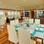 Majestic Galapagos Yacht Dining Room