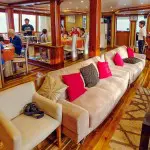Queen of Galapagos Catamaran Dining & Living Room