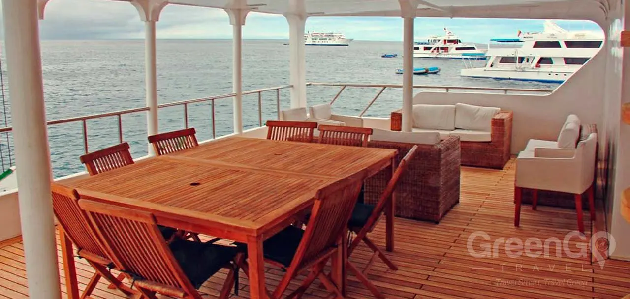 Queen of Galapagos Catamaran Exterior Dining Room 2