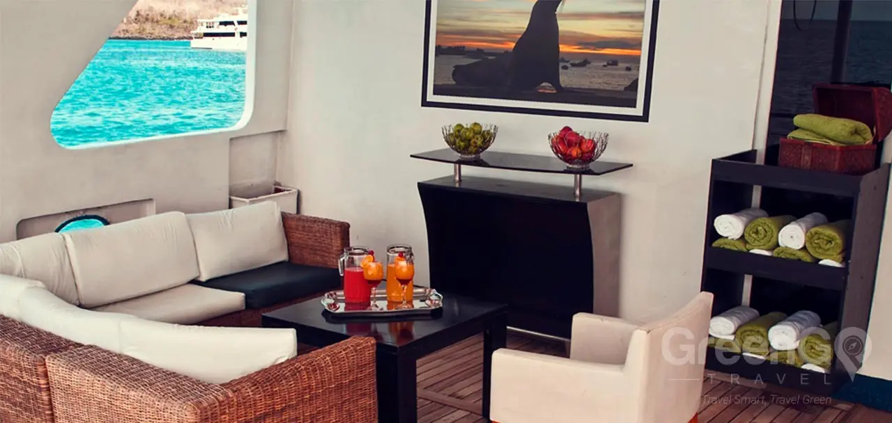 Queen of Galapagos Catamaran Exterior Lounge Area 2