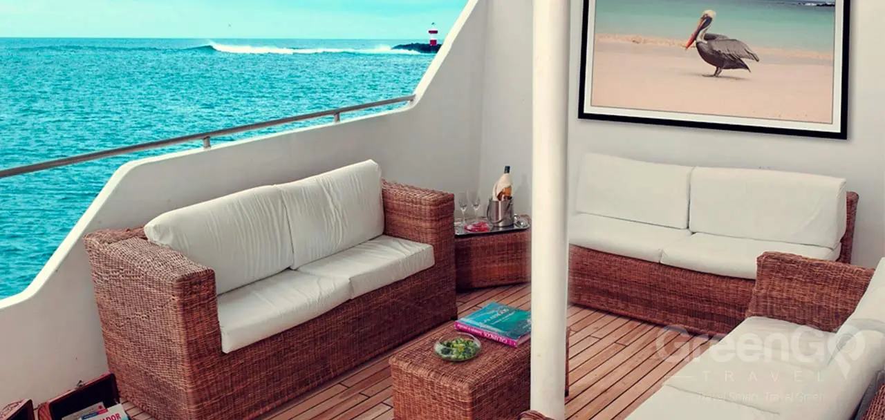 Queen of Galapagos Catamaran Exterior Lounge Area