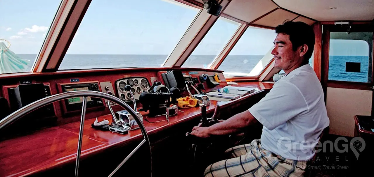 Queen of Galapagos Catamaran Steering Deck