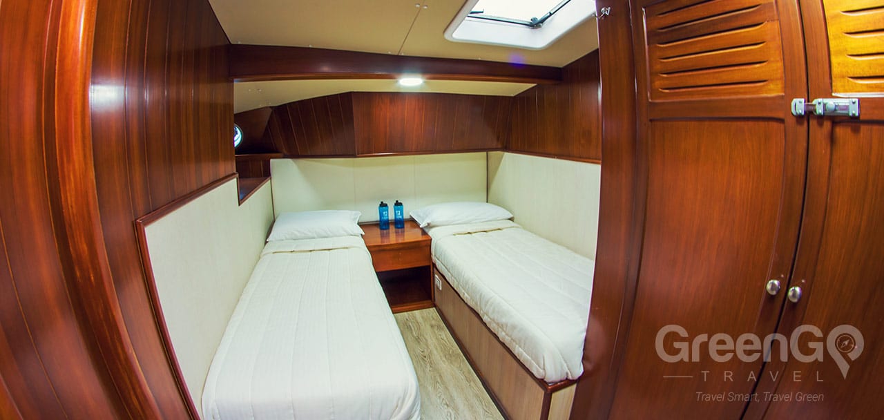 Nemo 3 Galapagos Catamaran - Standard Cabin 2 - 2 Singles lower beds