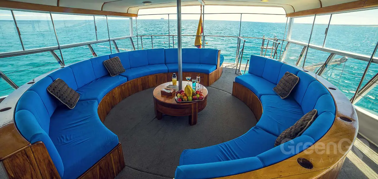 Reina Silvia Galapagos Yacht - Exterior Lounge Area 2