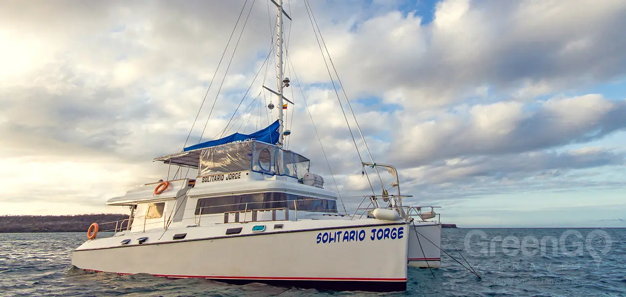 Lonesome George Galapagos Catamaran Panoramic View