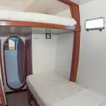 Nemo 2 Galapagos Catamaran - Cabin 3 Lower single bed and double upper bed