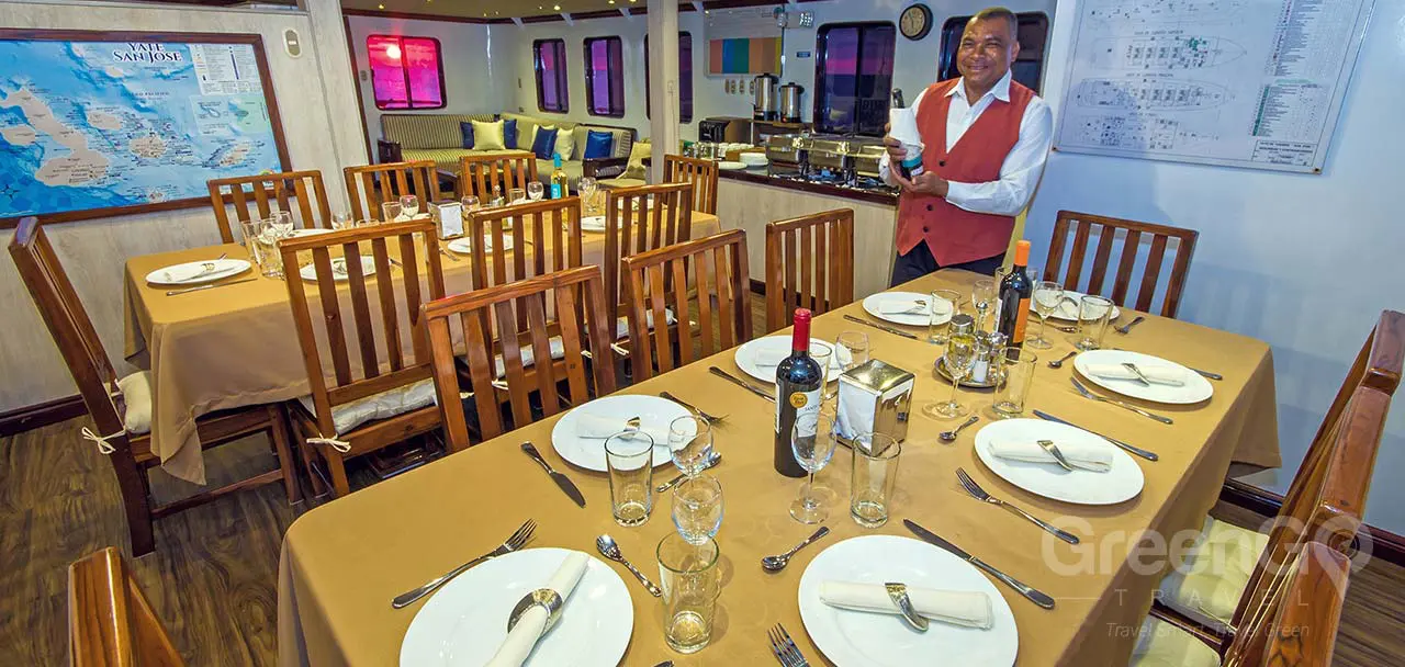 San Jose Galapagos Yacht - Dining Room Alternate View