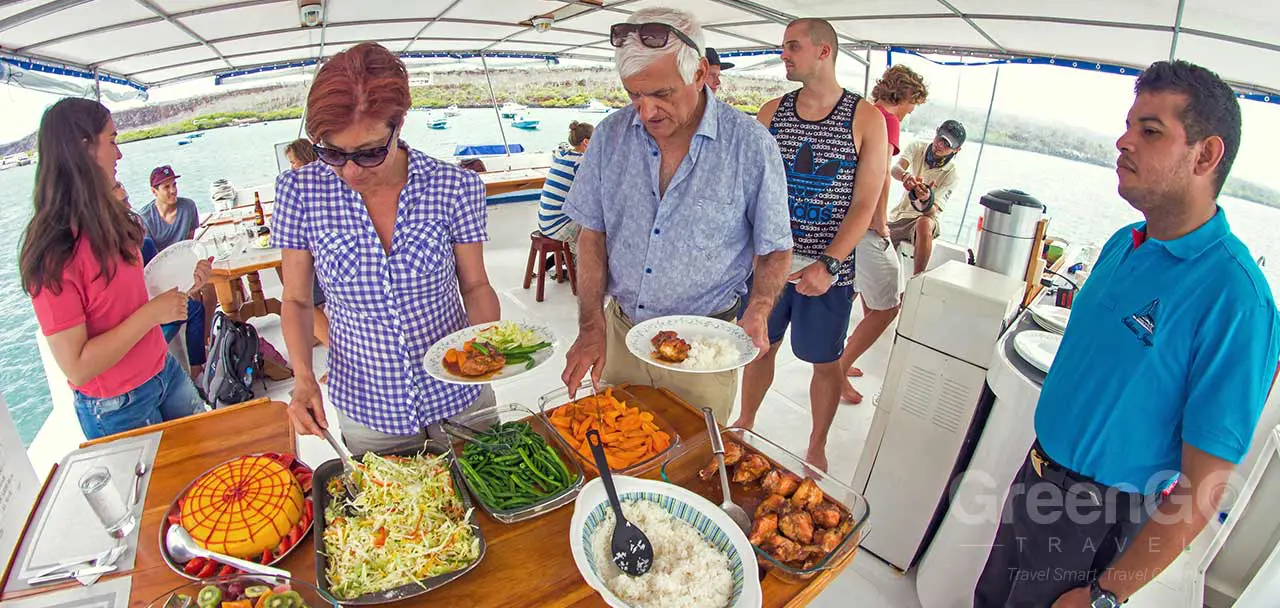 Lonesome George Galapagos Catamaran Varied Cuisine