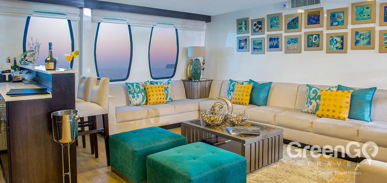 Alya Galapagos Catamaran - Lounge Area 2