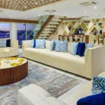 Elite Galapagos Catamaran - Lounge Area Night View