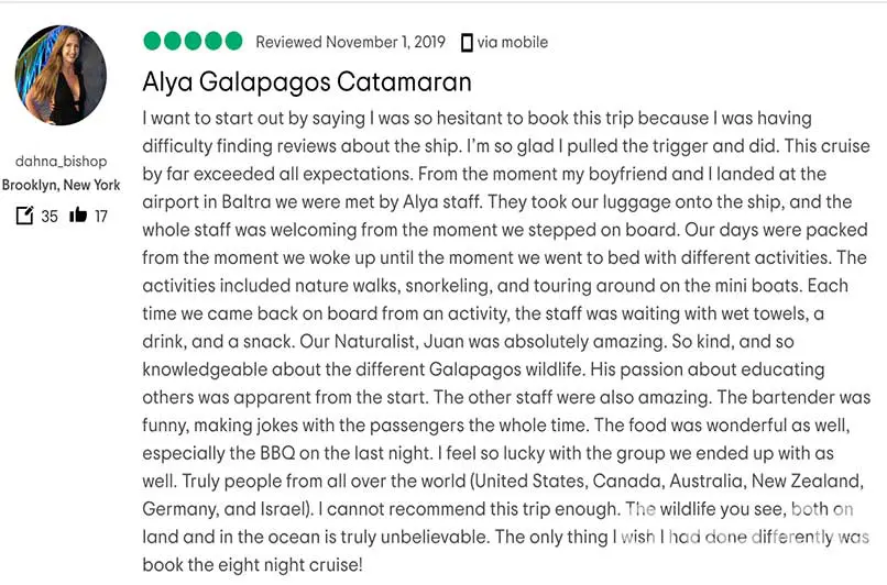 Best Galapagos Luxury Cruises Alya Review