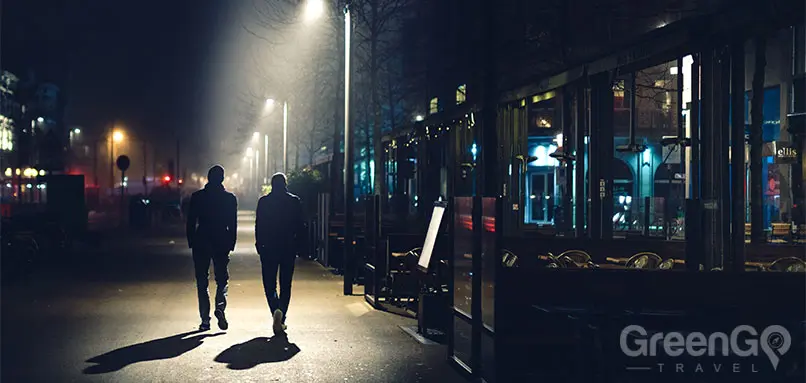 Walking at night