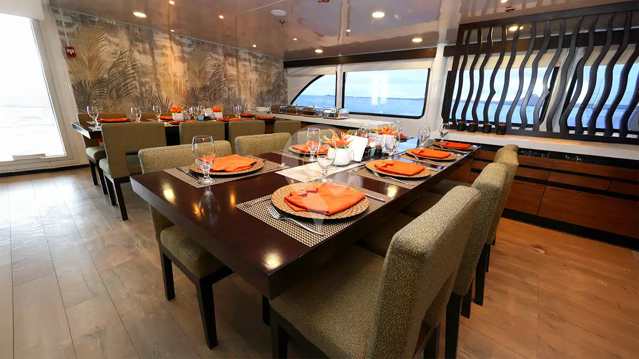 EcoGalaxy-Galapagos-Catamaran-dining-room