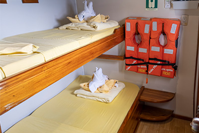Bunk Cabins in Upper Deck