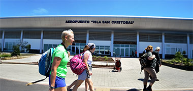 Passengers Arriving to San Cristobal Airport Passengers Arriving to San Cristobal Airport